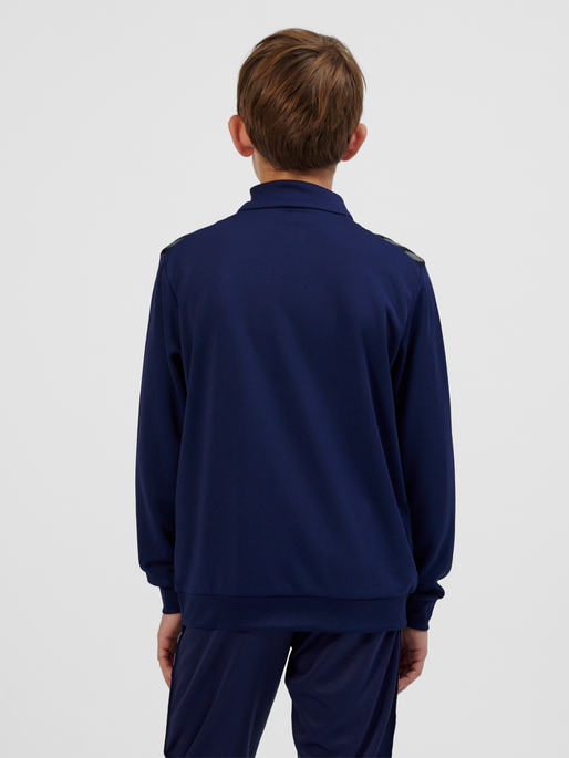 hmlAUTHENTIC PL ZIP JACKET KIDS, MARINE, model