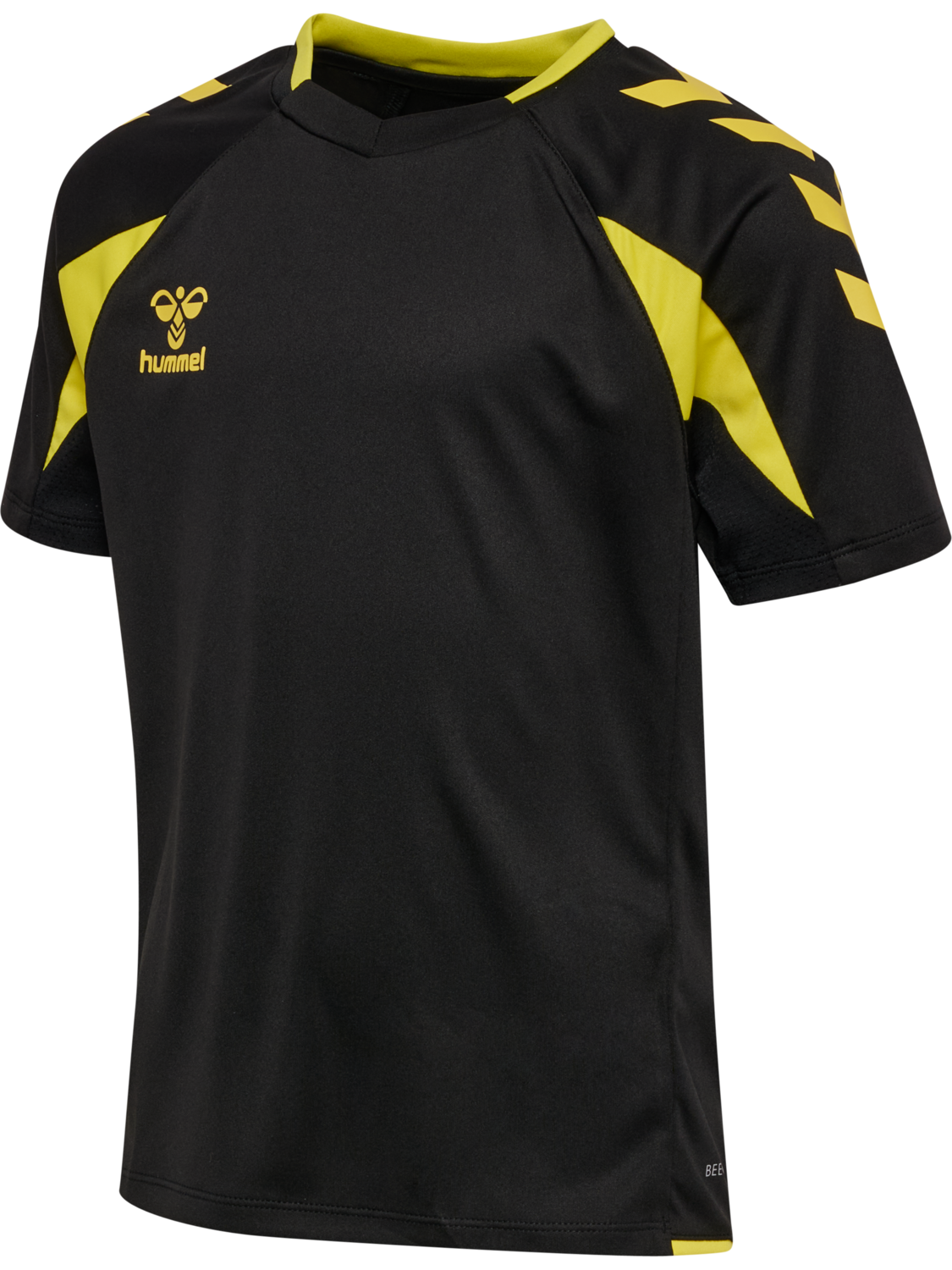 hmlCORE 2.0 JERSEY S/S KIDS, BLACK/BLAZING YELLOW, packshot
