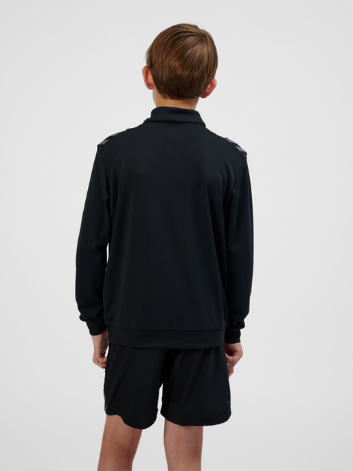 hmlAUTHENTIC PL ZIP JACKET KIDS, BLACK, model