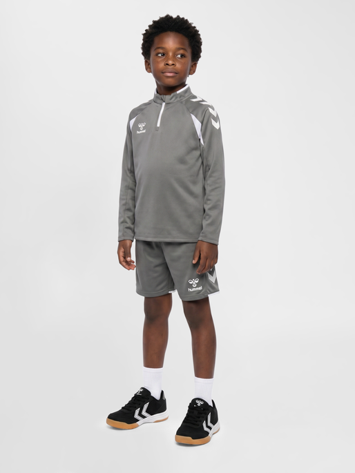 hmlCORE 2.0 HALF ZIP KIDS, STEEL GRAY/WHITE, model