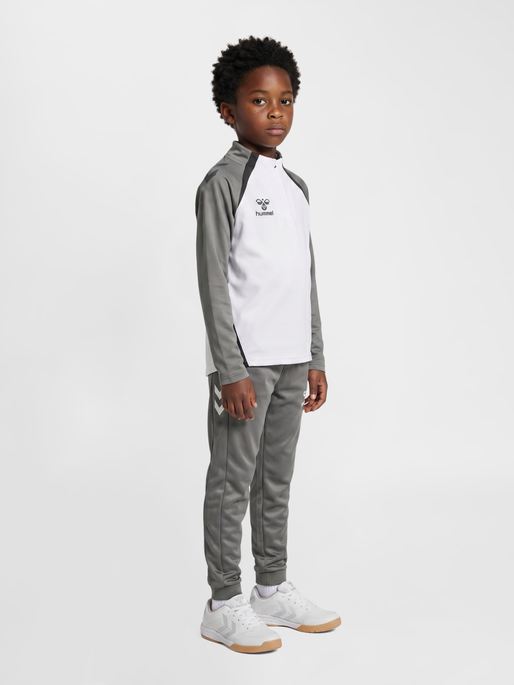 hmlLEAD 2.0 HALF ZIP KIDS, WHITE/STEEL GRAY, model