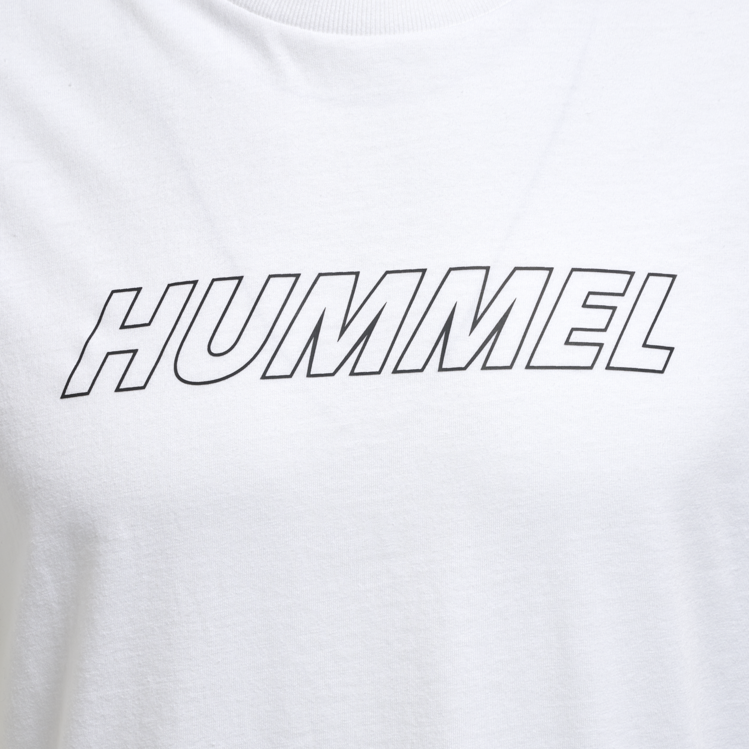 hmlTE CALLUM COTTON T-SHIRT, WHITE/ASPHALT, packshot