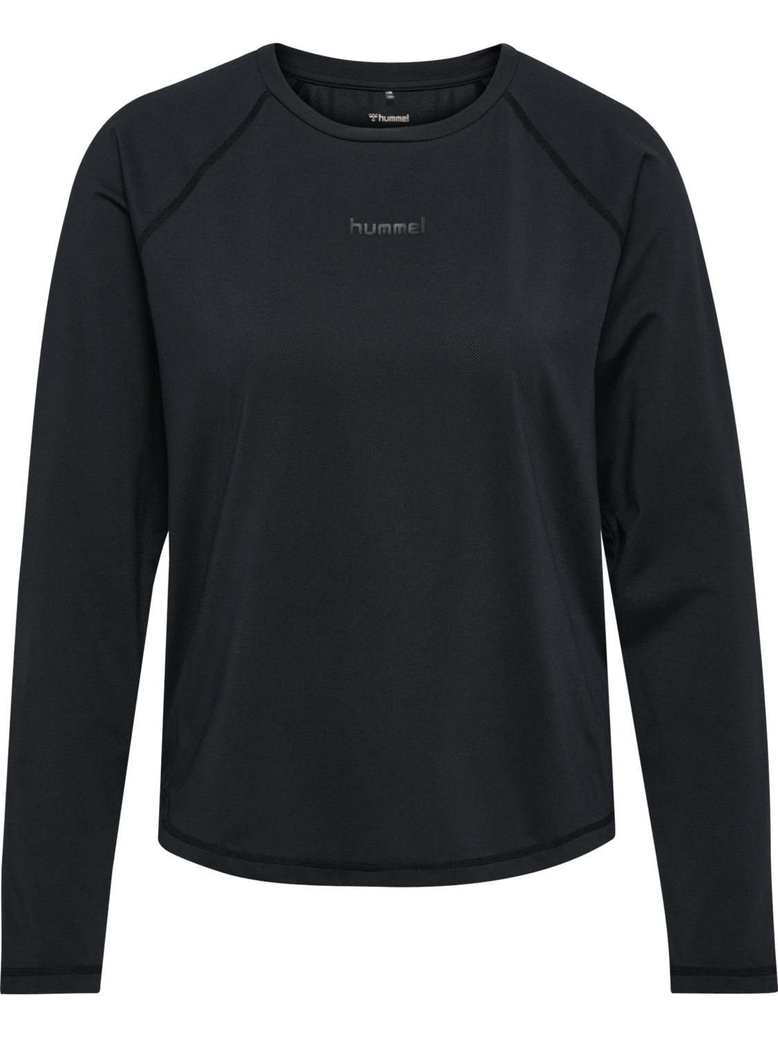 hmlVANJA TECH T-SHIRT L/S, BLACK, packshot