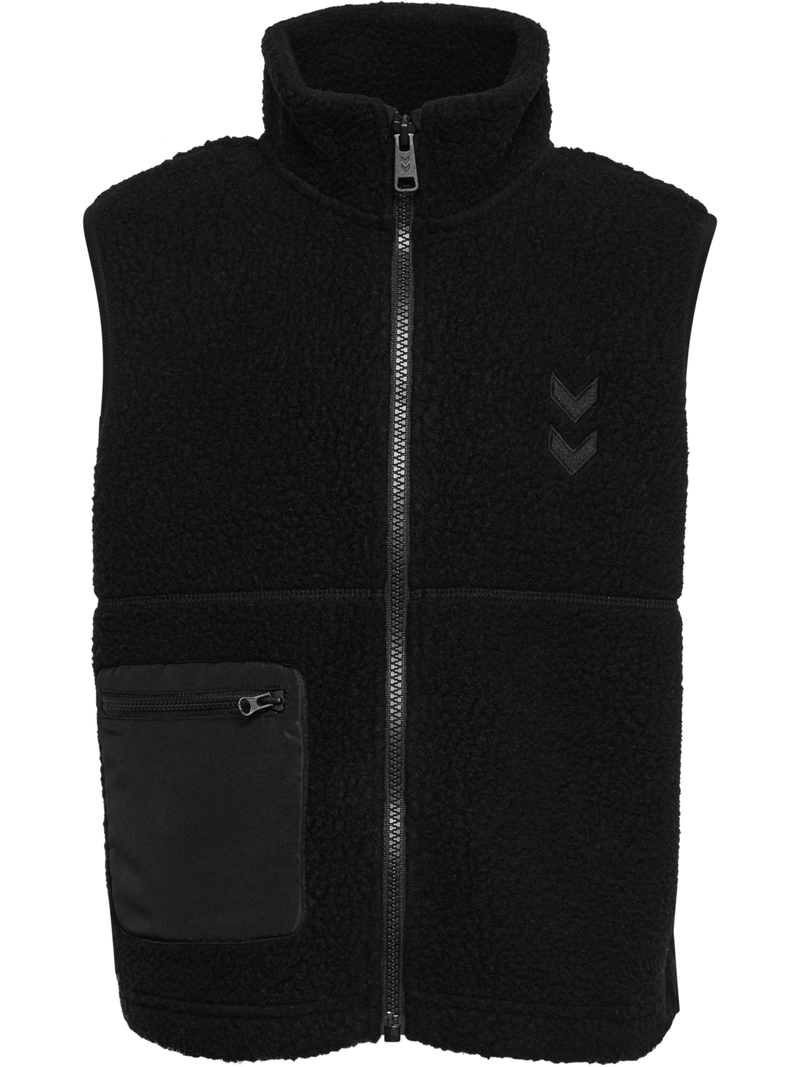 hmlJR MARTINI FLEECE ZIP VEST, BLACK BEAUTY, packshot