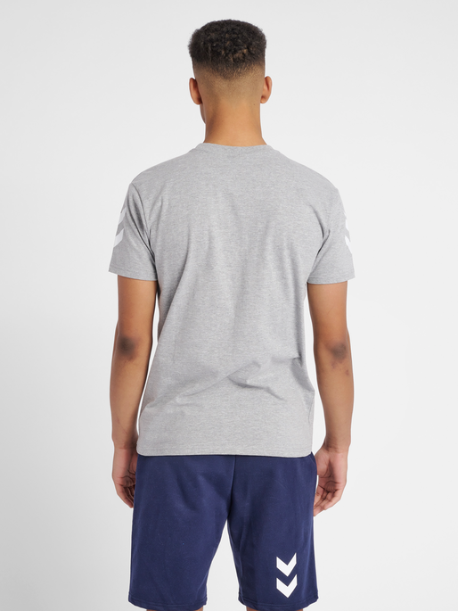 HMLGO COTTON T-SHIRT S/S, GREY MELANGE, model