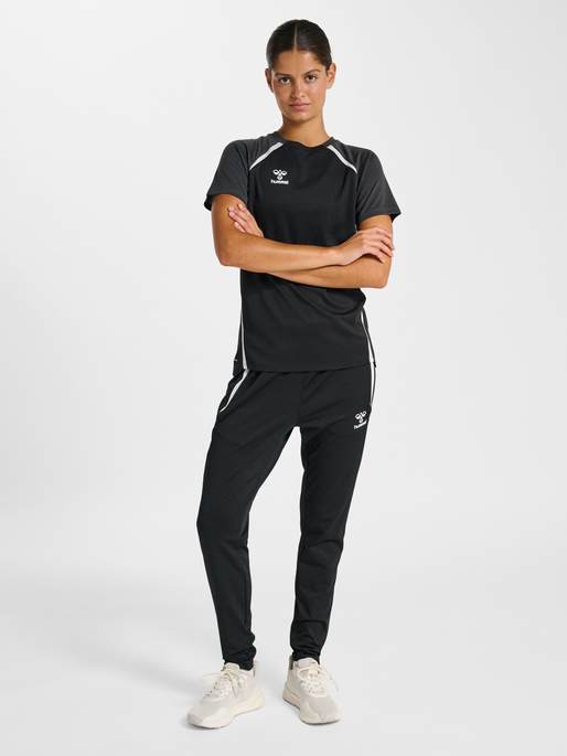 hmlLEAD 2.0 JERSEY S/S WOMAN, BLACK/ASPHALT, model