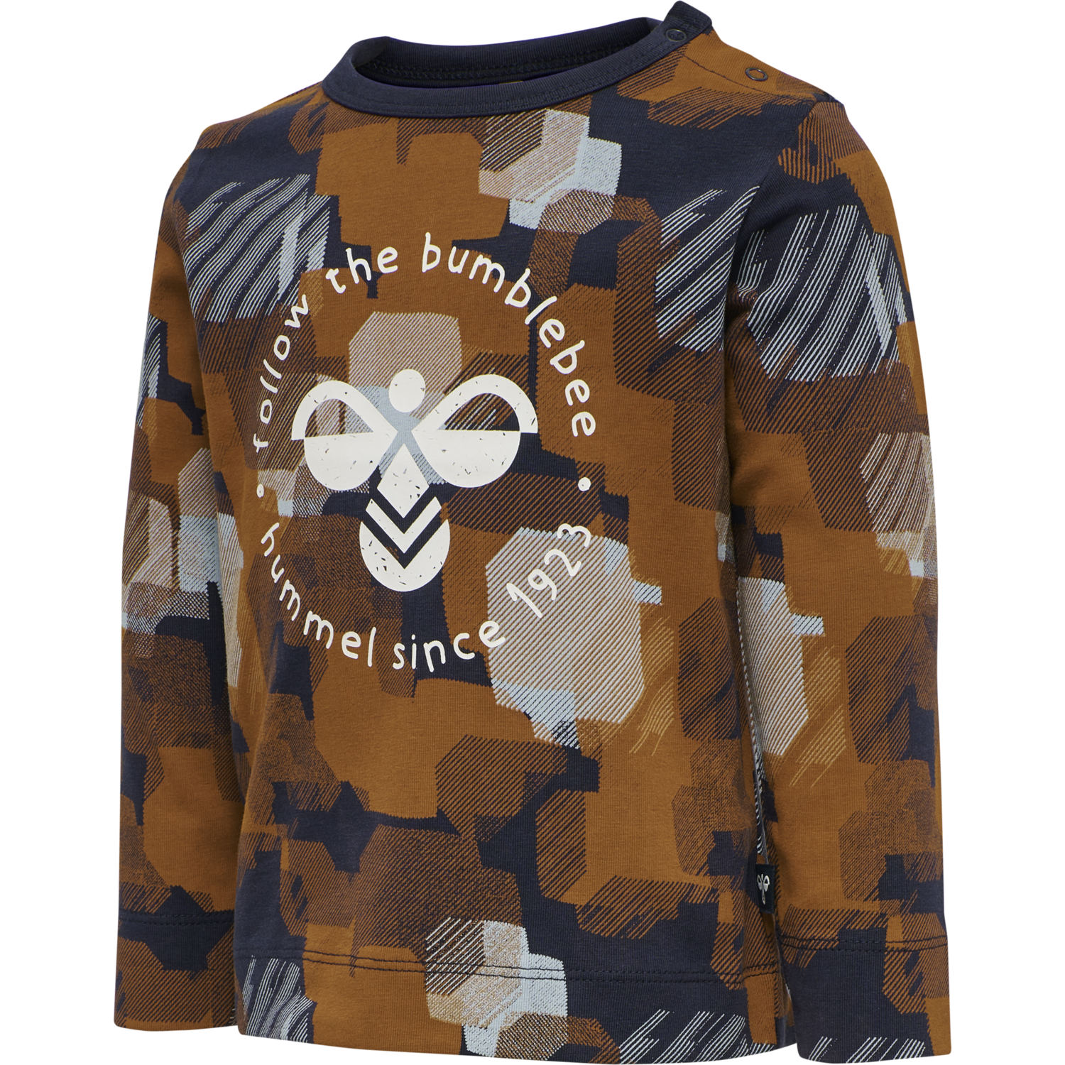 hmlBUDDY T-SHIRT L/S, BLACK IRIS, packshot