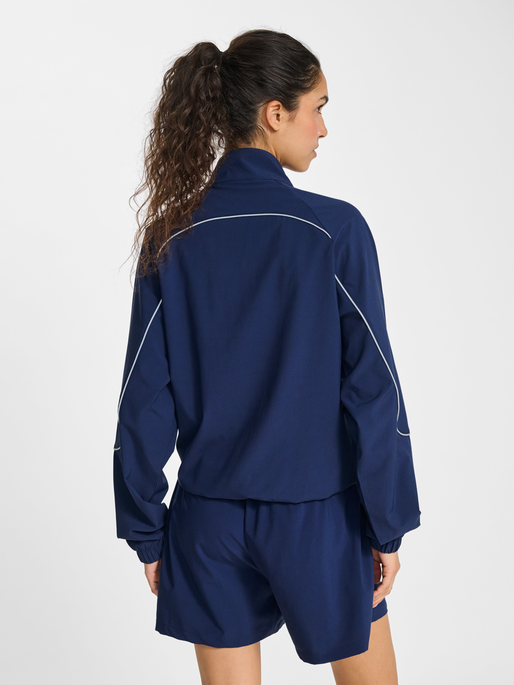 hmlPULSE WOVEN W ZIP THROUGH, DRESS BLUES, model