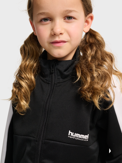 hmlJR COLORBLOCK TRACKSUIT, BLACK, model
