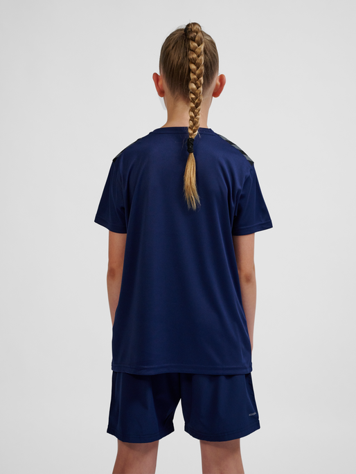 hmlAUTHENTIC PL JERSEY S/S KIDS, MARINE, model