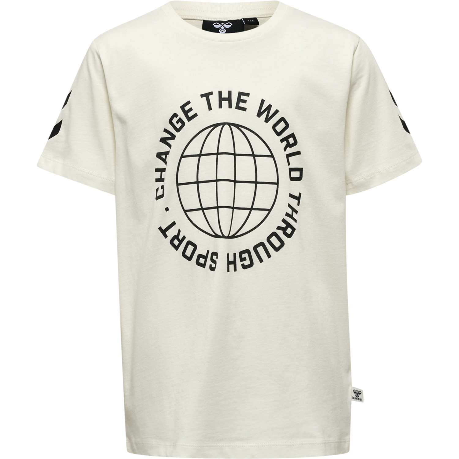 hmlGLOBAL T-SHIRT S/S, MARSHMALLOW, packshot