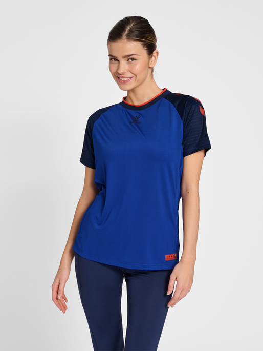 hmlPRO GRID GAME JERSEY S/S WO, SURF THE WEB/MARITIME BLUE, model