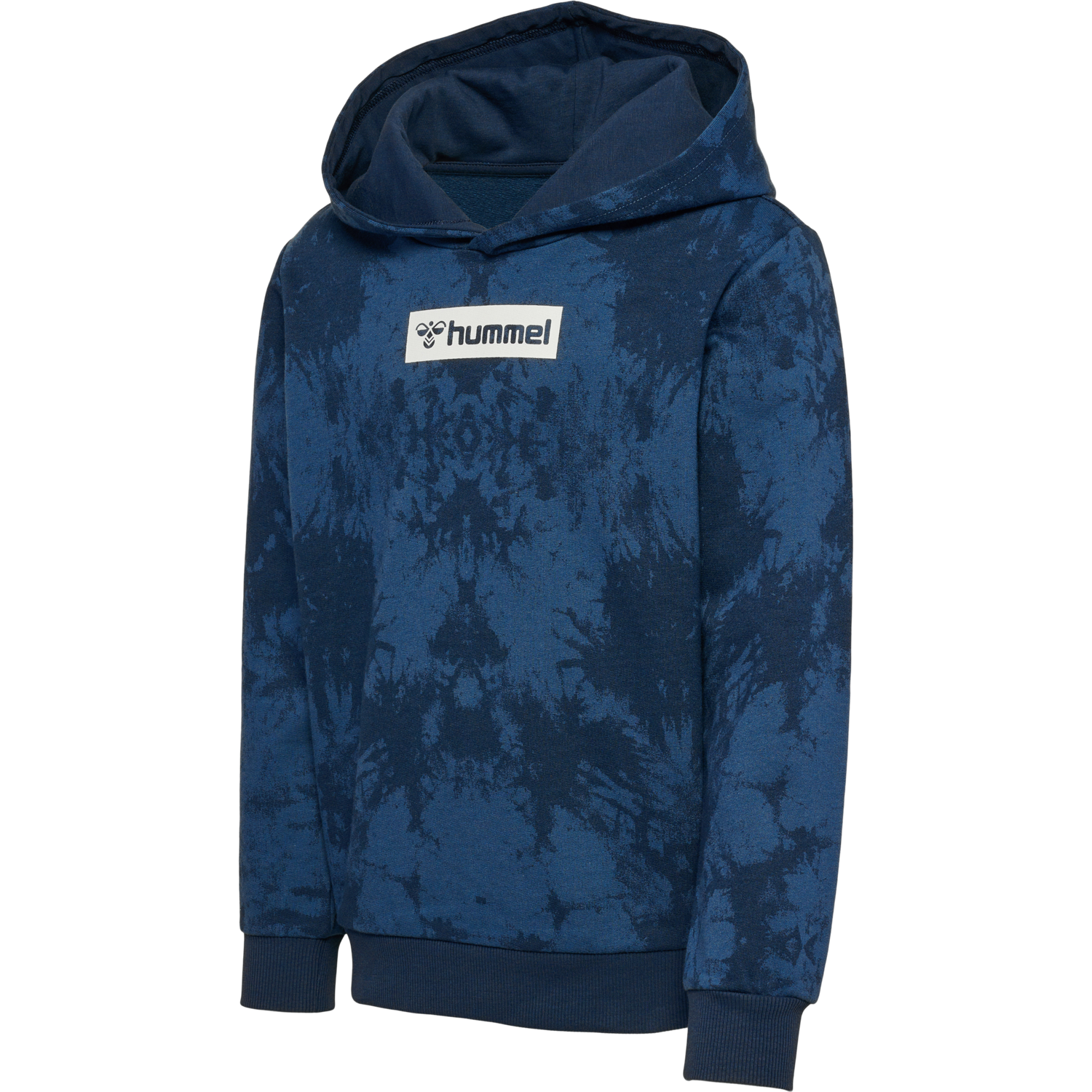 hmlJUMP AOP HOODIE, BLACK IRIS, packshot