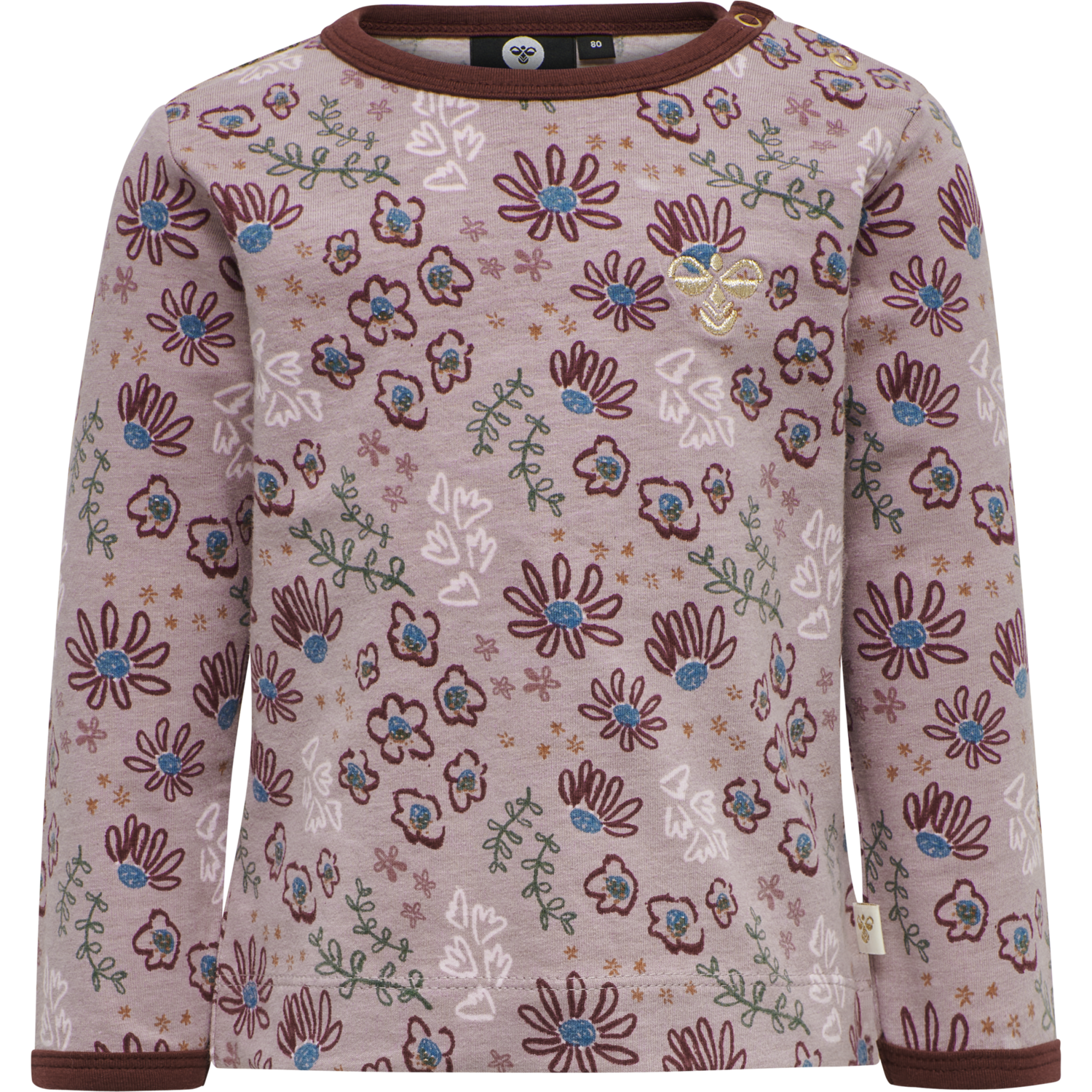 hmlCRAYON T-SHIRT L/S, WOODROSE, packshot