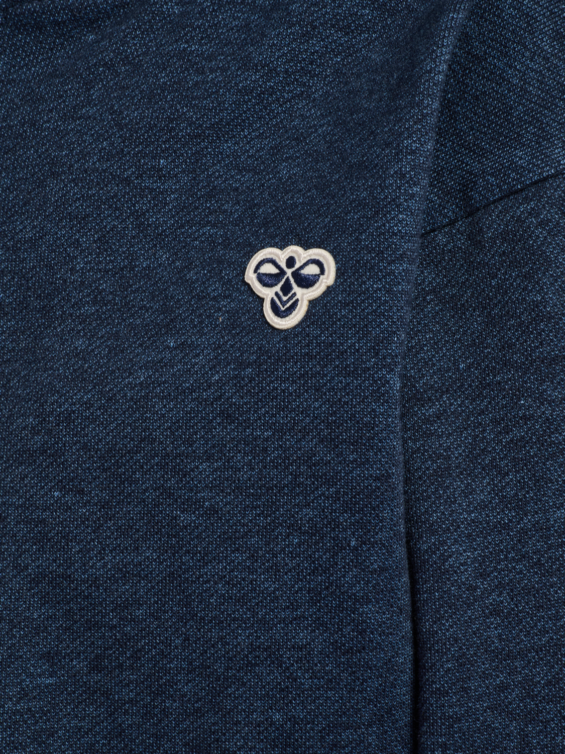 hmlJR LOOSE DNM ZIP HOODIE BEE, DRESS BLUES, packshot