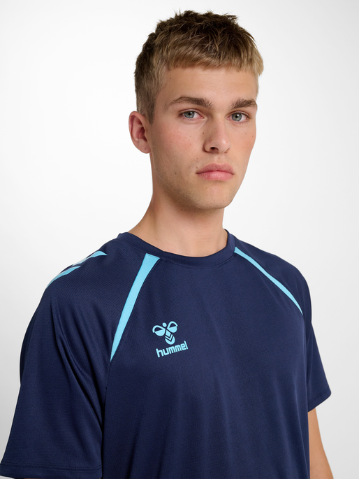 hmlLEAD 2.0 JERSEY S/S, MARINE/BLUE FISH, model