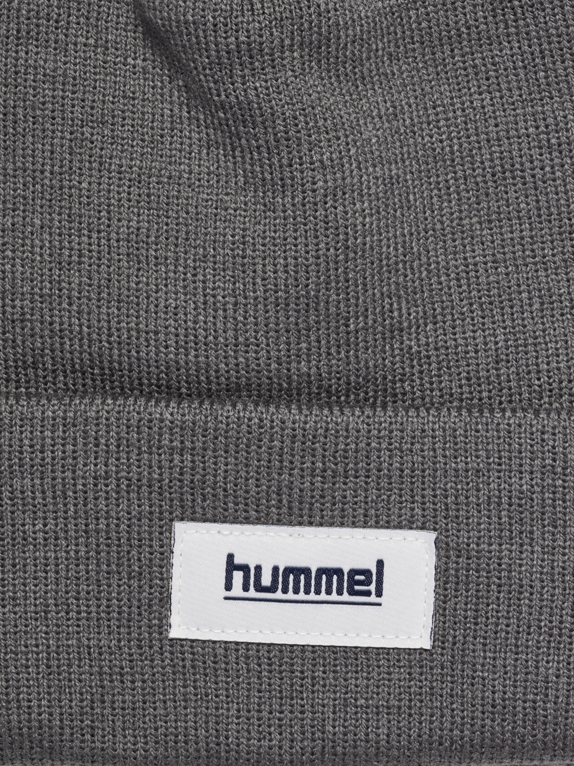 hmlJR KNIT BEANIE, DARK GULL GRAY, packshot