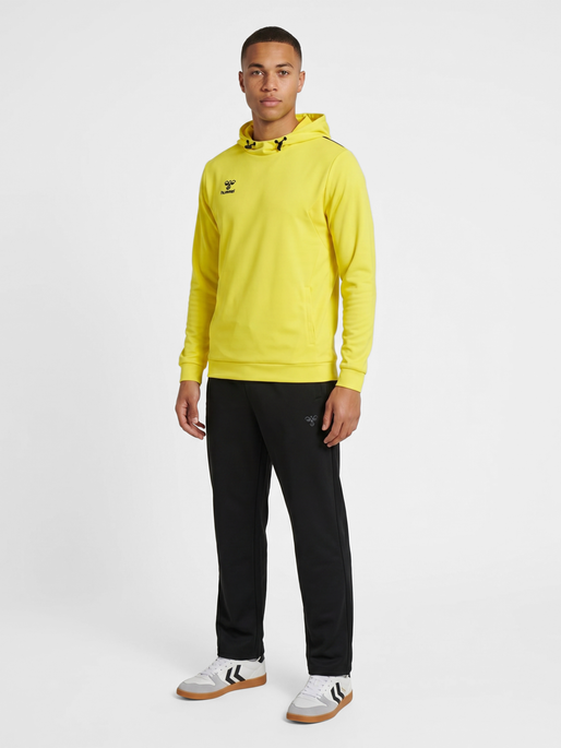 hmlAUTHENTIC PL HOODIE, BLAZING YELLOW, model