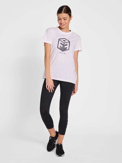 hmlOFFGRID COTTON JERSEY S/S WO, WHITE/FORGED IRON, model