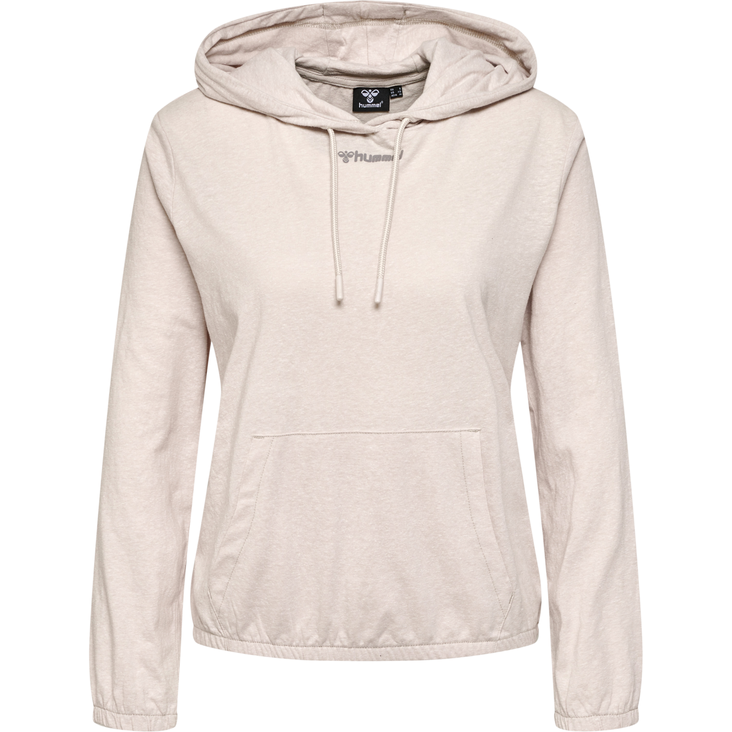 hmlZANDRA HOODIE, PUMICE STONE MELANGE, packshot