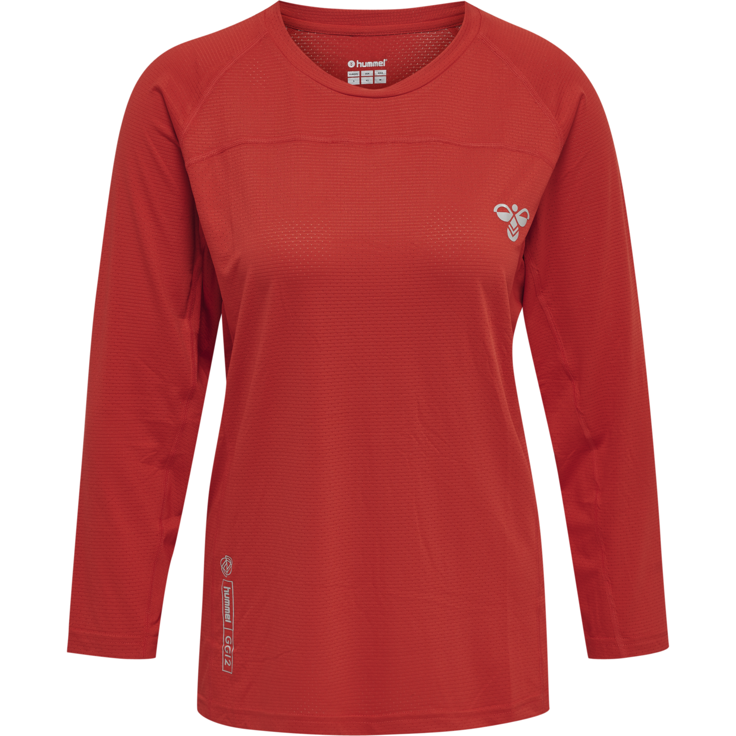 hmlGG12 TRAINING TEE L/S WOMAN, AURA ORANGE, packshot