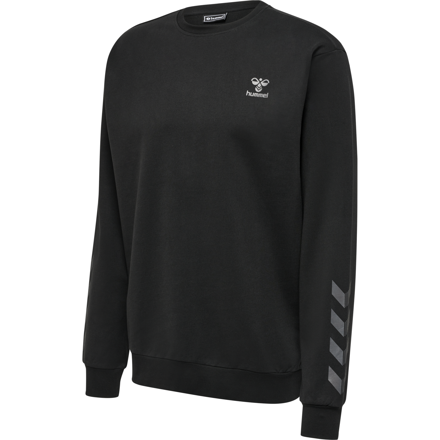 hmlOFFGRID COTTON SWEATSHIRT, JET BLACK/FORGED IRON, packshot