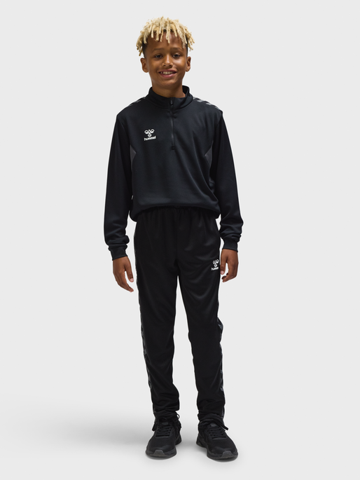 hmlAUTHENTIC PL PANTS KIDS, BLACK, model