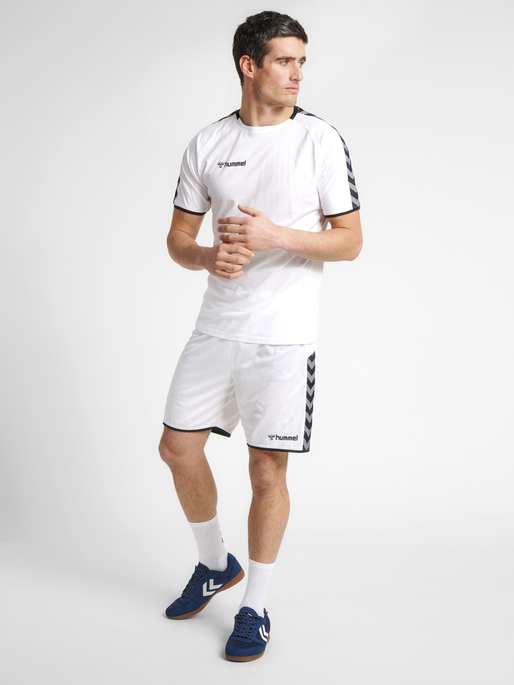 hmlAUTHENTIC POLY SHORTS, WHITE, model