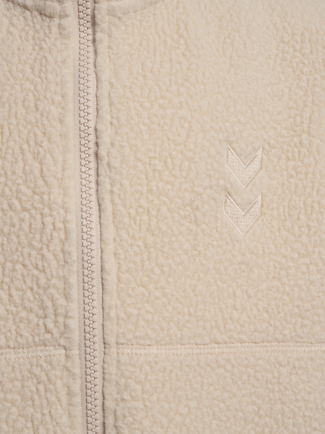 hmlJR MARTINI FLEECE ZIP VEST, OATMEAL, packshot