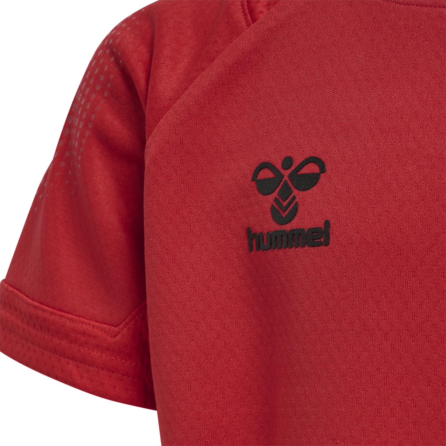 hmlLEAD S/S POLY JERSEY KIDS, TRUE RED, packshot