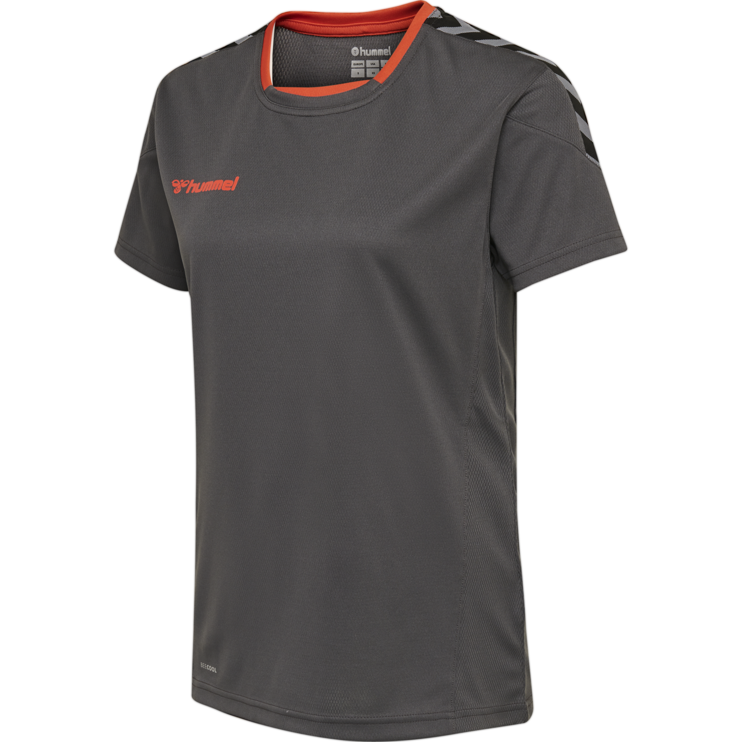 hmlAUTHENTIC POLY JERSEY WOMAN S/S, ASPHALT, packshot