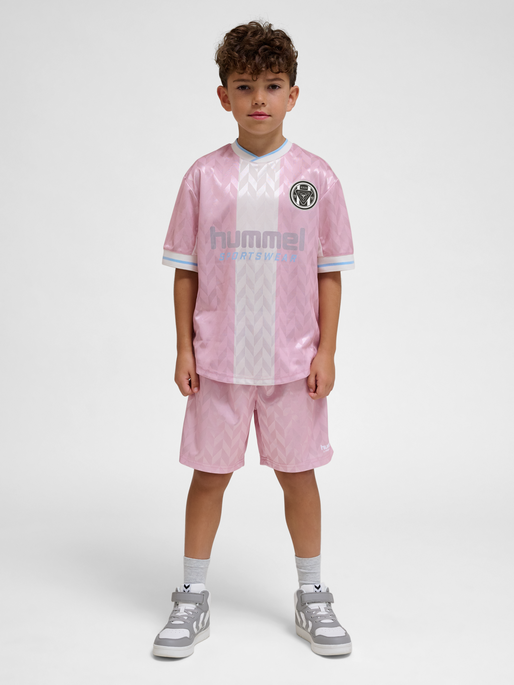 hmlJR LOOSE FB JERSEY S/S, WINSOME ORCHID, model