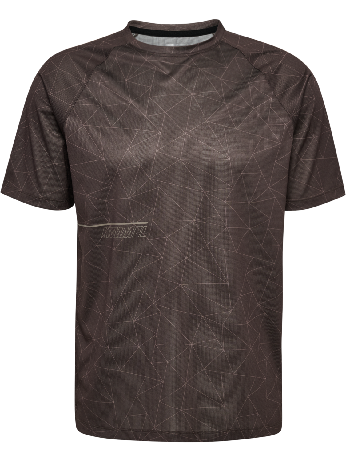 hmlCOURT AOP LIGHT WEIGHT T-SHIRT, TURKISH COFFEE, packshot