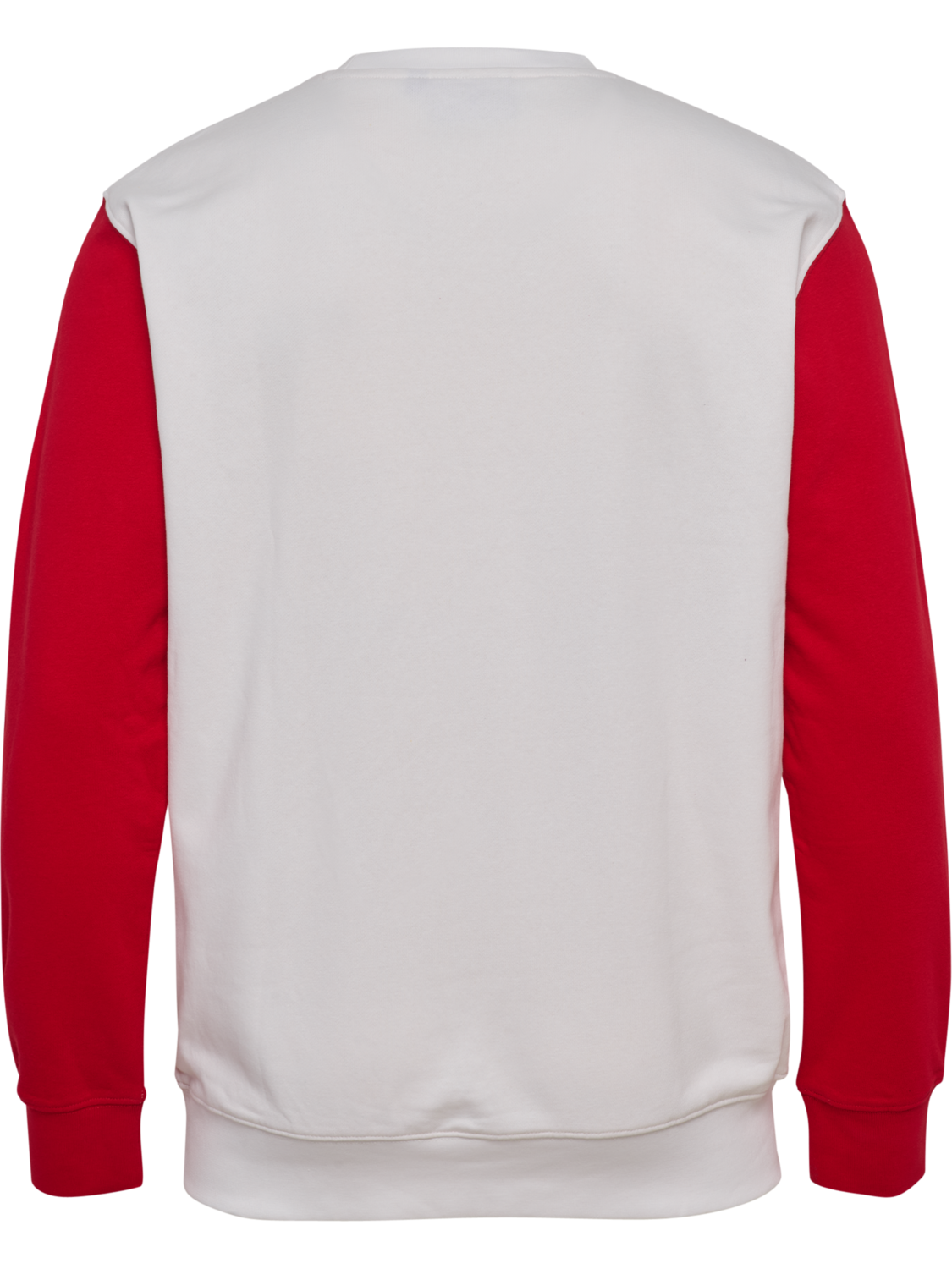 DBU 26 FAN RED-WHITE CREW NECK, WHITE/TANGO RED, packshot