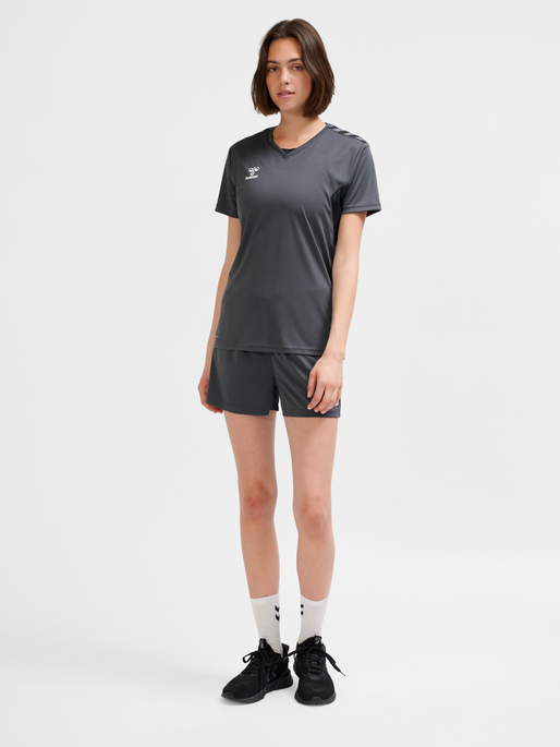 hmlAUTHENTIC PL JERSEY S/S WOMAN, ASPHALT, model