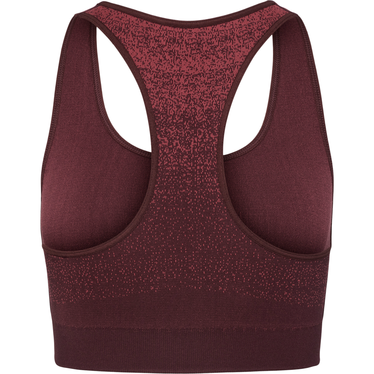 hmlMT FADE SEAMLESS SPORTS TOP, BITTER CHOCOLATE/MINERAL RED, packshot