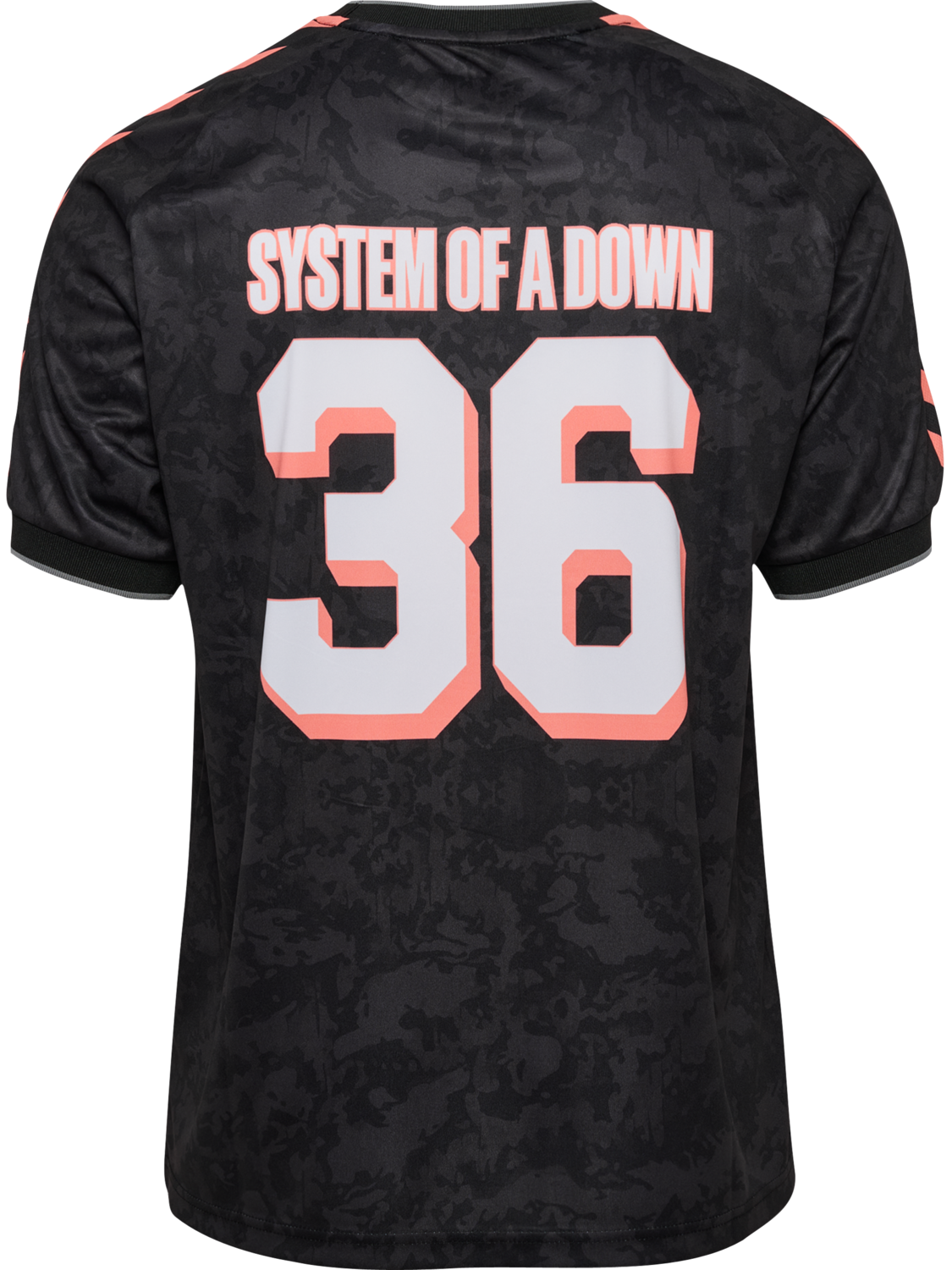 hmlSOAD TOUR 26 CAMO JERSEY S/S, BLACK/ORANGE, packshot