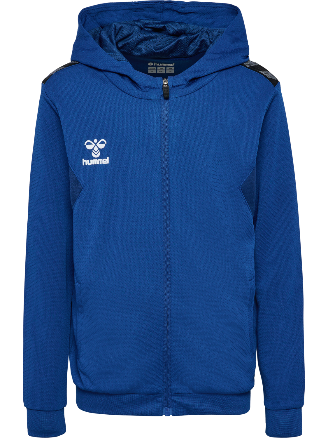 hmlAUTHENTIC PL ZIP HOODIE KIDS, TRUE BLUE, packshot