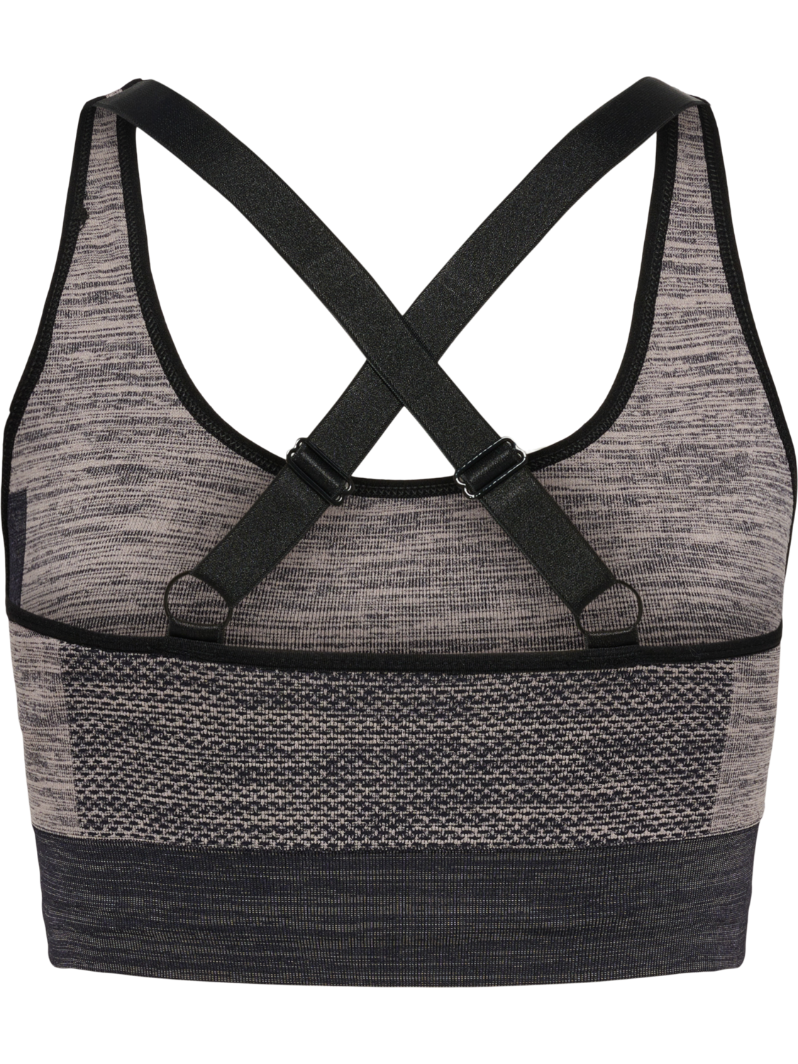 hmlCLEA SEAMLESS  SPORTS TOP, CHATEAU GRAY/BLACK MELANGE, packshot