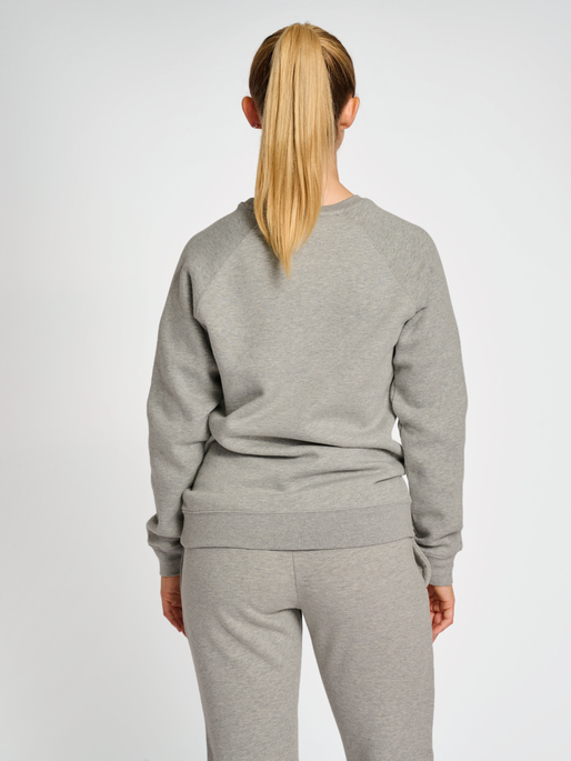 hmlRED HEAVY SWEATSHIRT WOMAN, GREY MELANGE, model