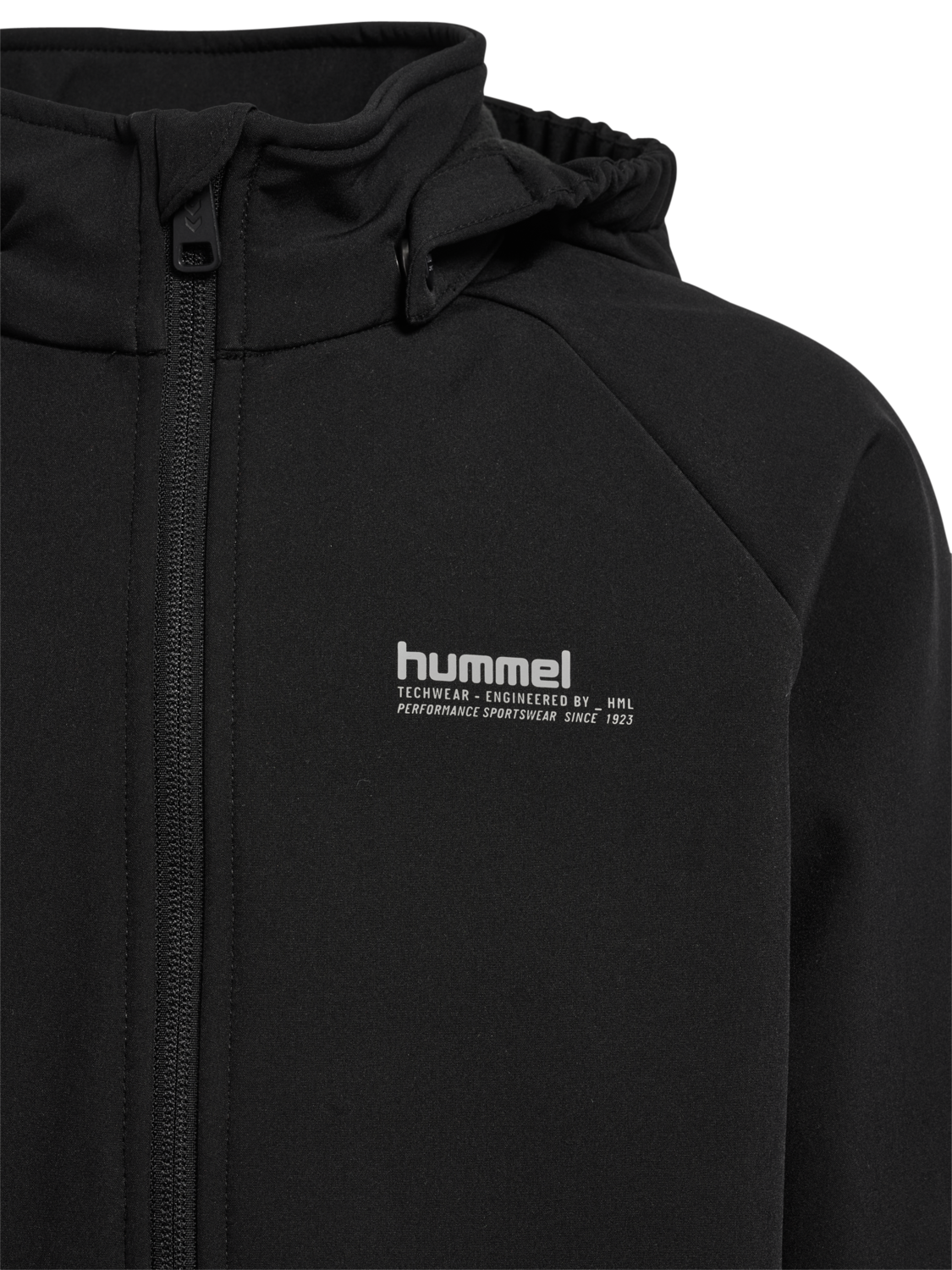 hmlJR LOOSE SOFTSHELL JACKET, BLACK, packshot