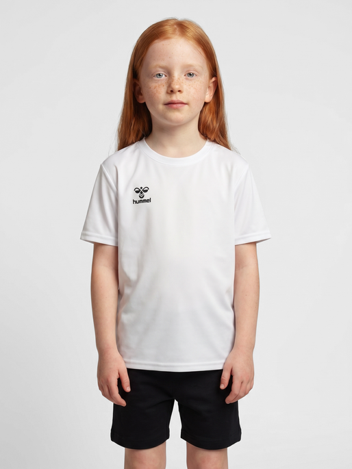 hmlESSENTIAL JERSEY S/S KIDS, WHITE, model