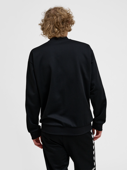 hmlARCHIVE REGULAR POLY ZIP JACKET, BLACK, model