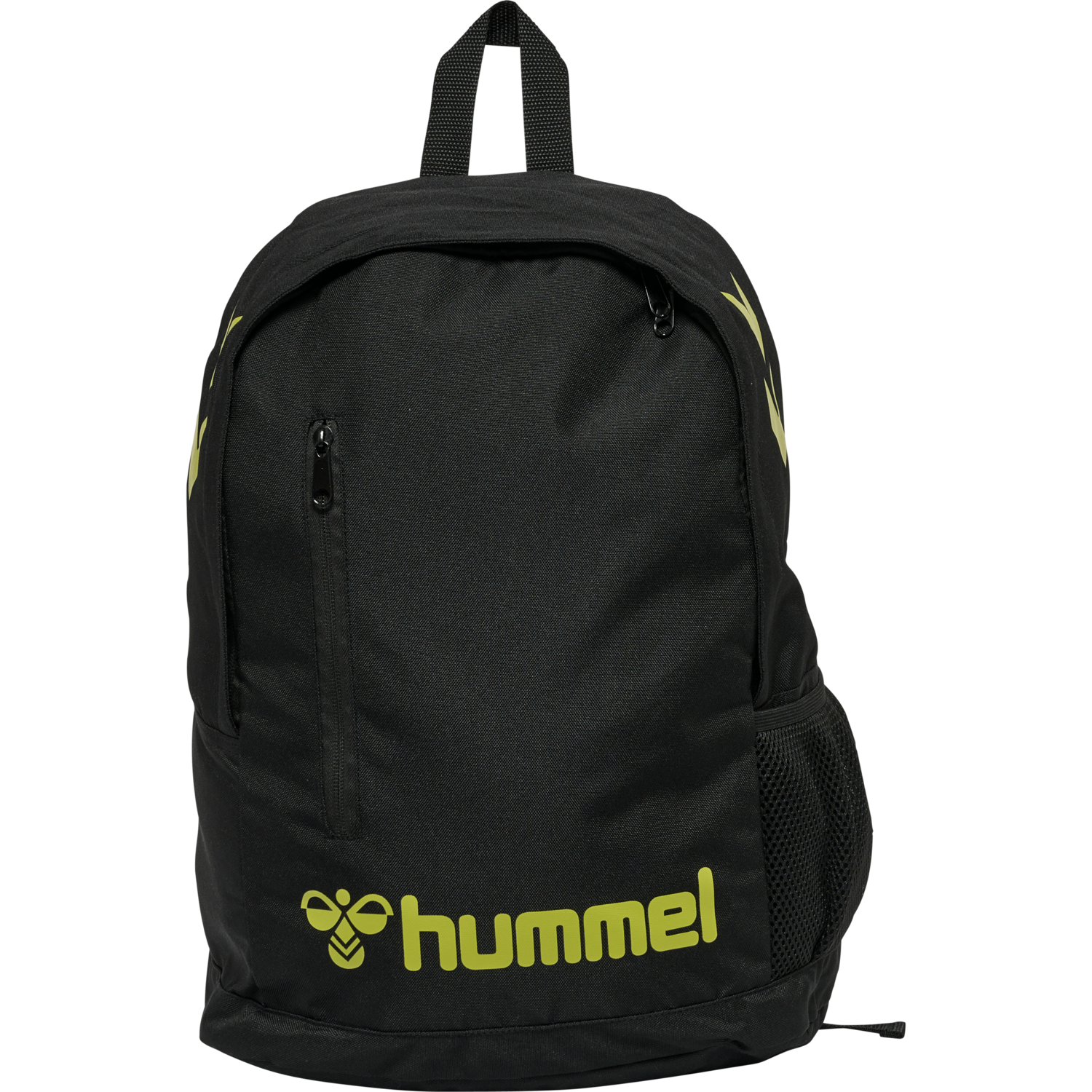 hmlACTION BACK PACK, JET BLACK/DARK CITRON, packshot