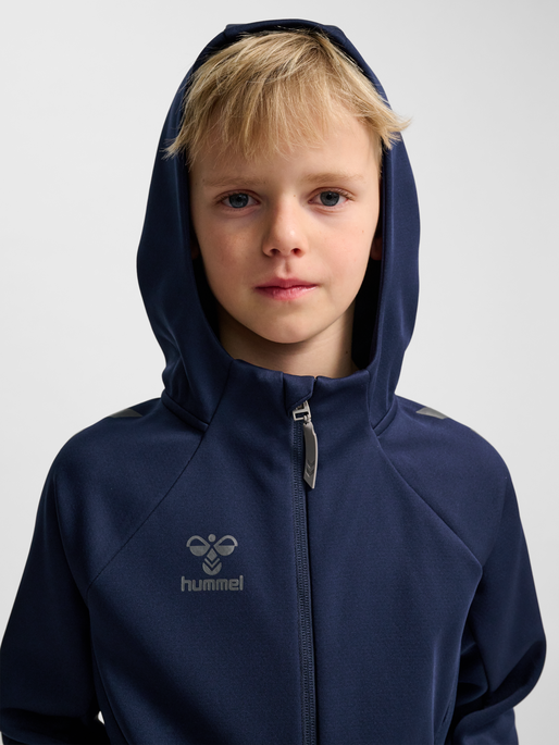 hmlCIMA 2.0 ZIP HOODIE KIDS, MARINE, model