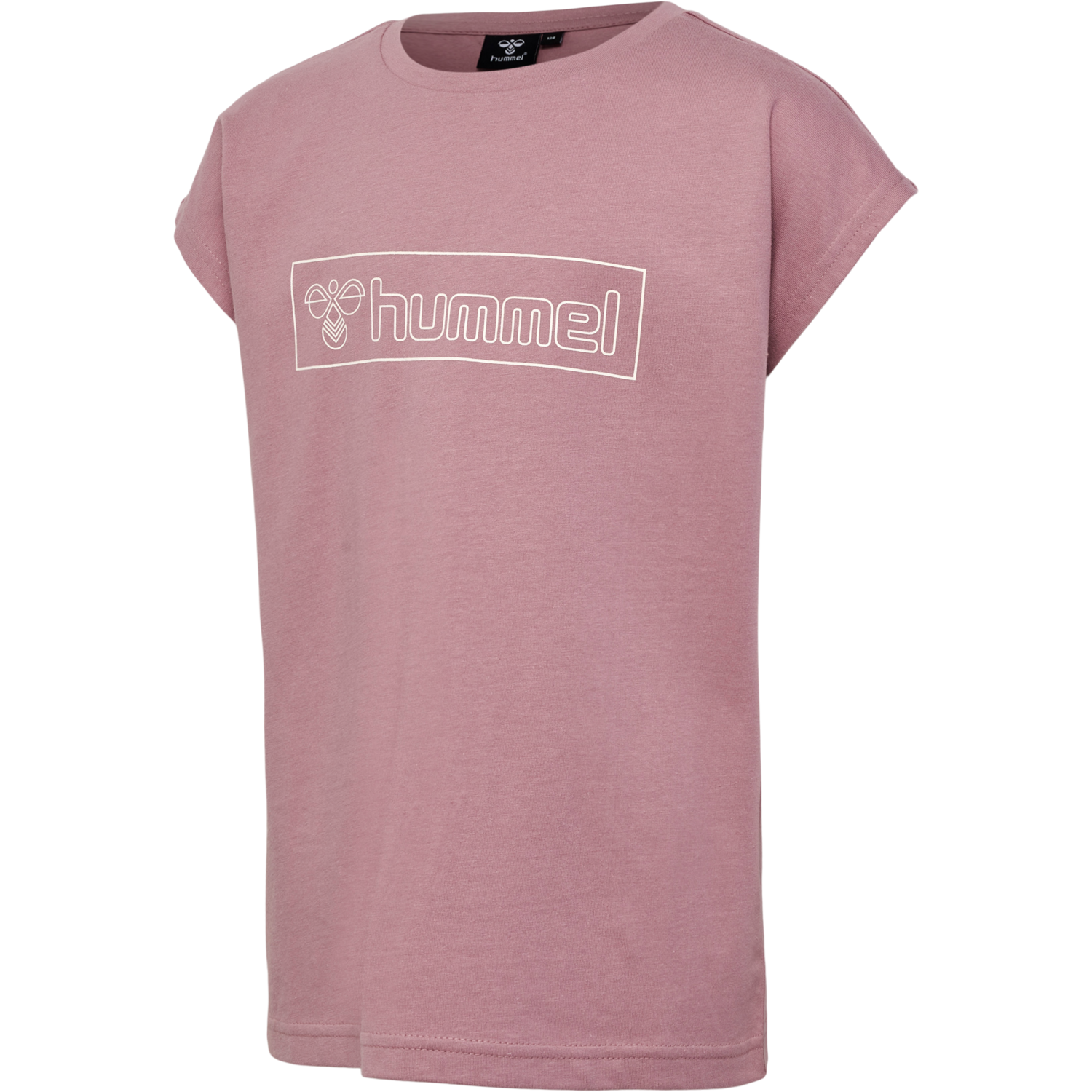 hmlBOXLINE T-SHIRT S/S 2 PK, GREY MELANGE/WOODROSE, packshot