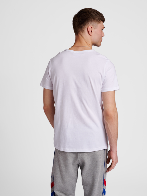 hmlIC COMBI  T-SHIRT, WHITE/BLUE/RED, model