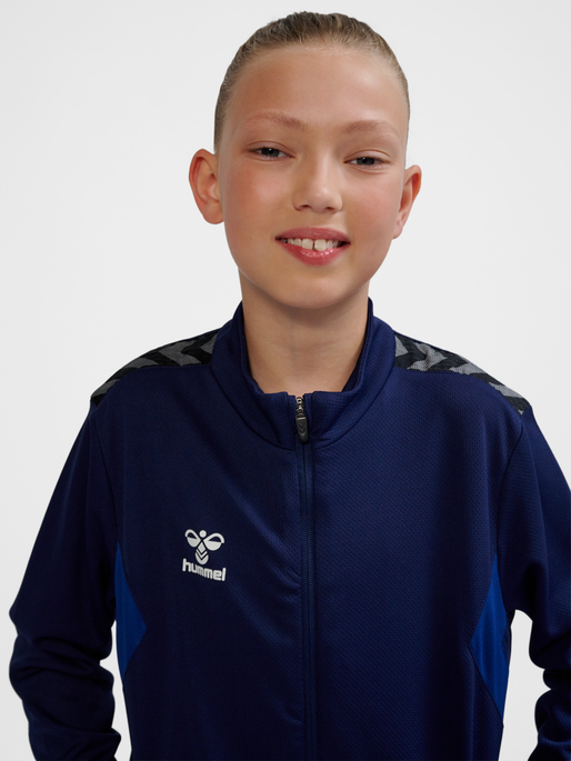 hmlAUTHENTIC PL ZIP JACKET KIDS, MARINE, model