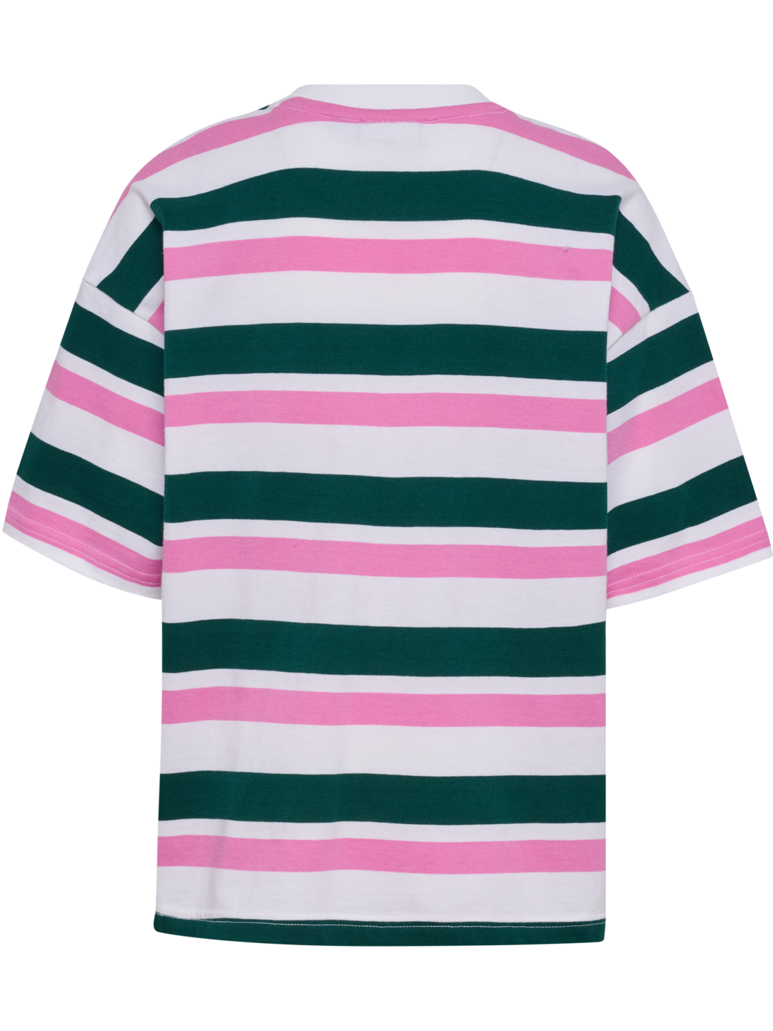 hmlJR SILLY S/S BOXY T-SHIRT STRIPE, FOREST BIOME, packshot