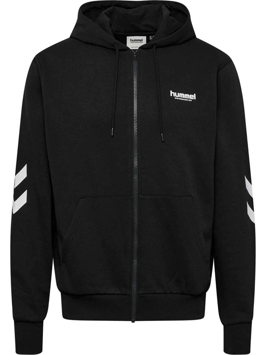 hmlLEGACY 2.0 ZIP HOODIE, BLACK, packshot